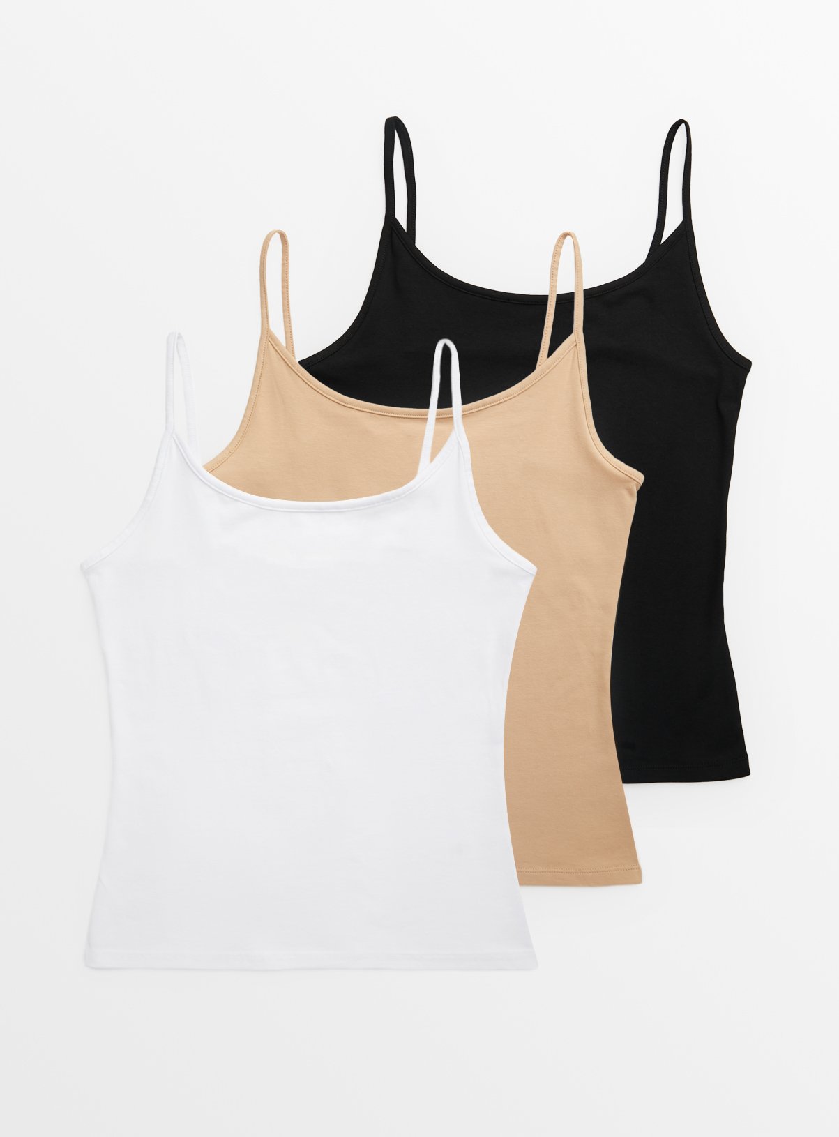 Strappy Cami Vests 3 Pack 20 - Image 1 thumbnail
